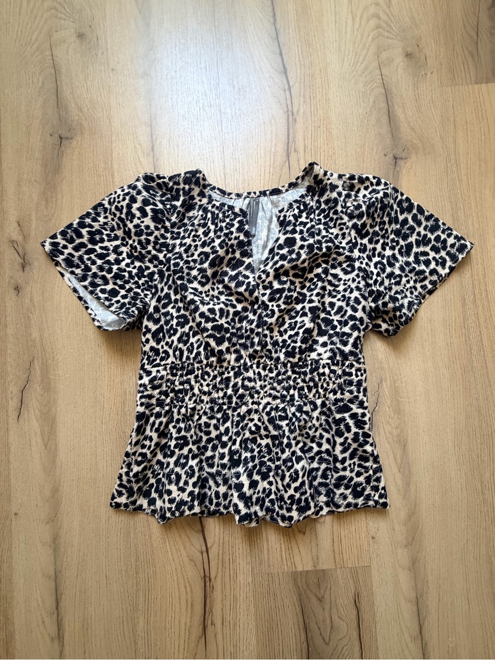 Leopard Print Peplum Top